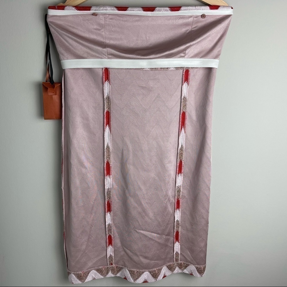 NEW Missoni Chevron Knit Zigzag Sleeveless Mini Dress in White/Red Size 46 - Picture 13 of 16